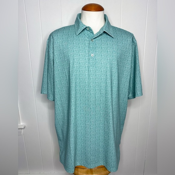 Genteal “Green Golf” Brrr Printed Performance Polo Shirt - Picture 3 of 11